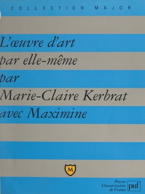 cover image of L'œuvre d'art par elle-même